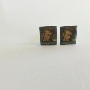 Vintage Stamp Cuff Links with James Dean Portrait.